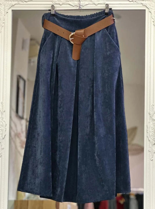 Jupe longue en velours