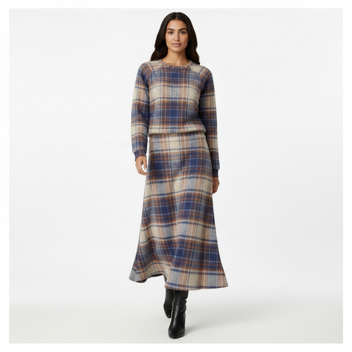 Ensemble pull jupe à carreaux