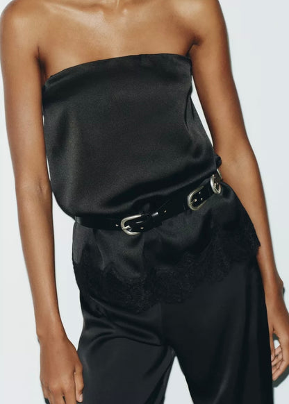 Ensemble bustier soie