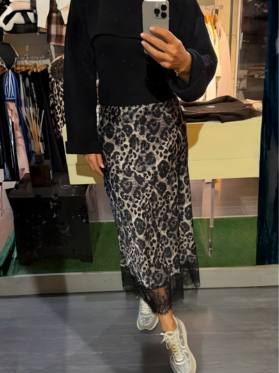 Jupe Léopard soie