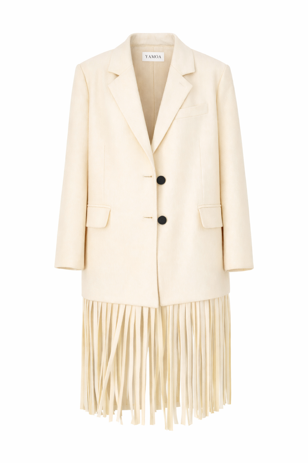 Blazer Franges Crème