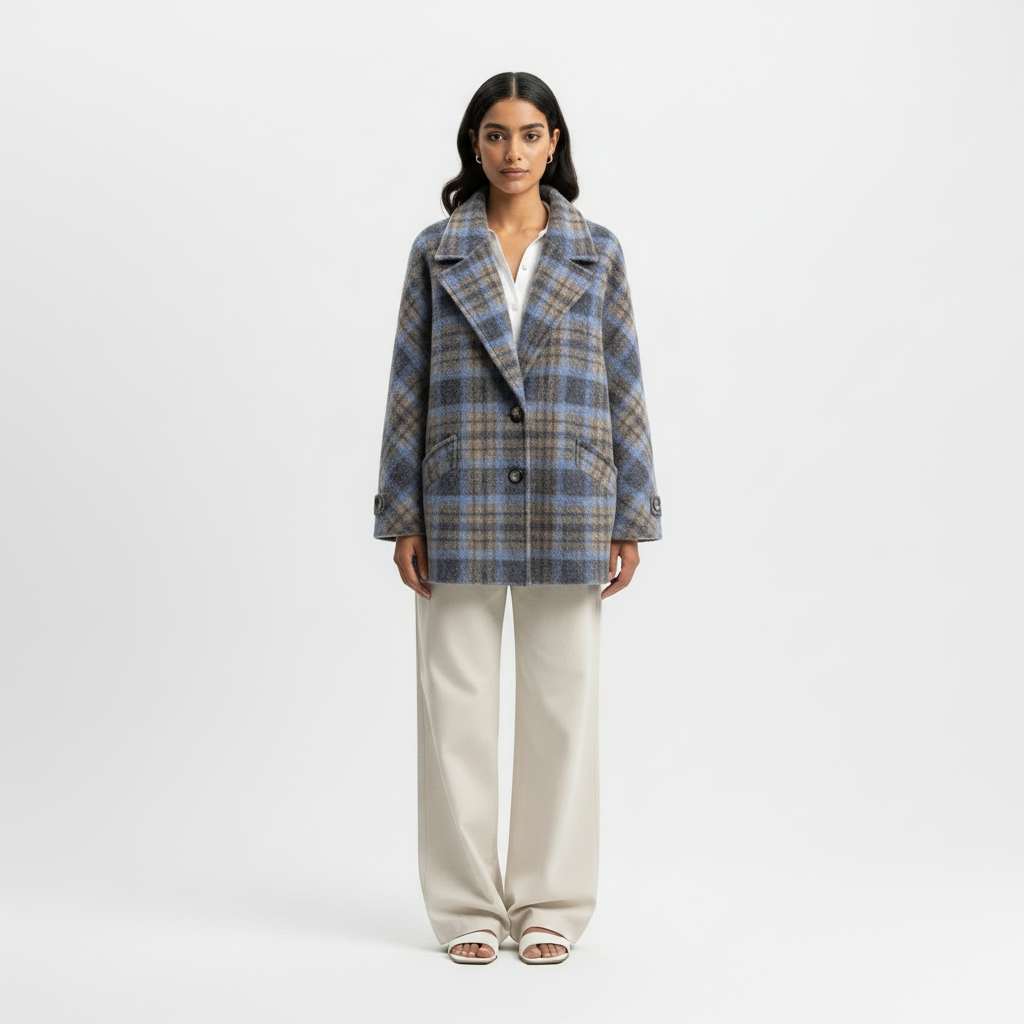 Manteau à carreaux