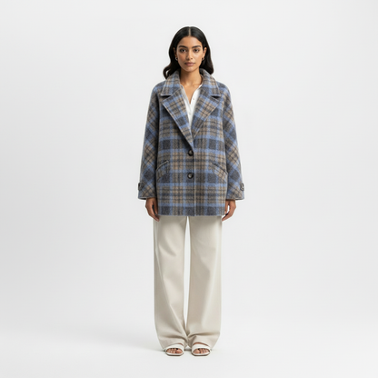 Manteau à carreaux