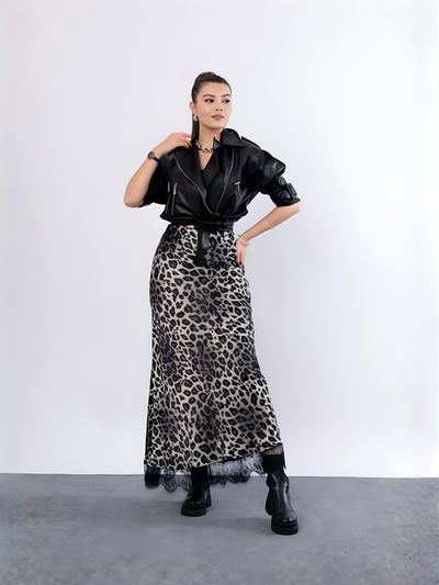 Jupe Léopard soie