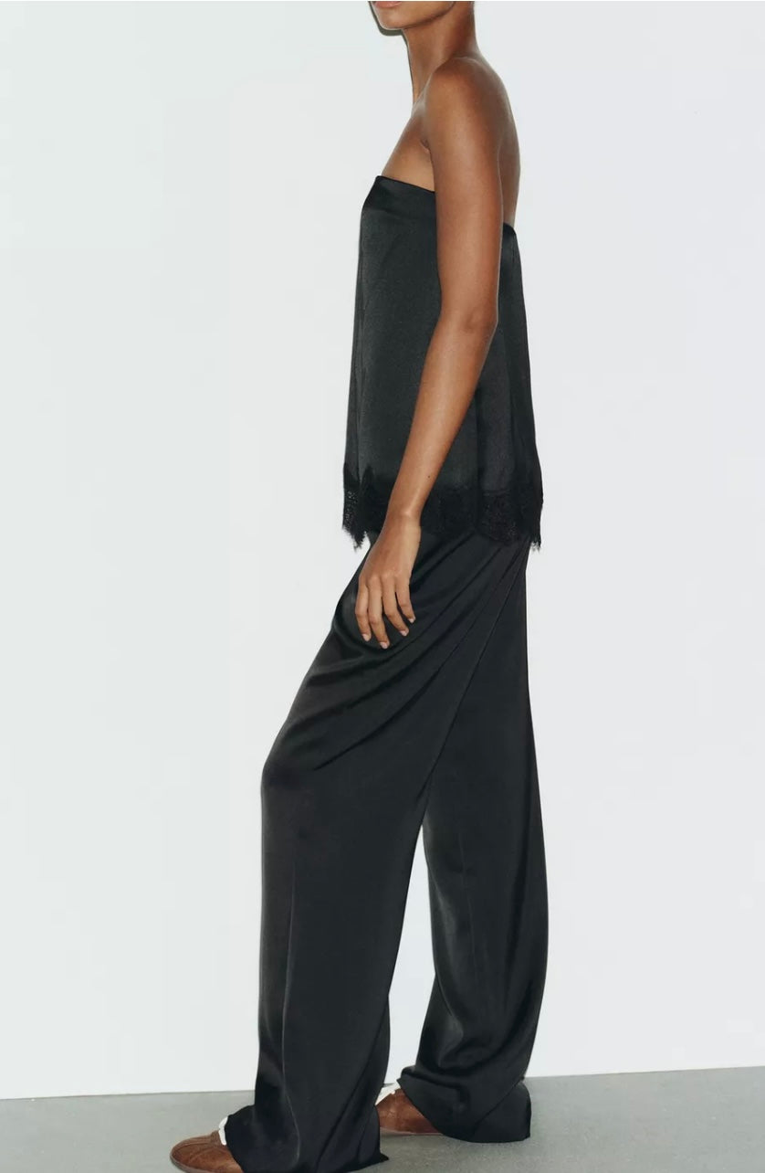 Ensemble bustier soie