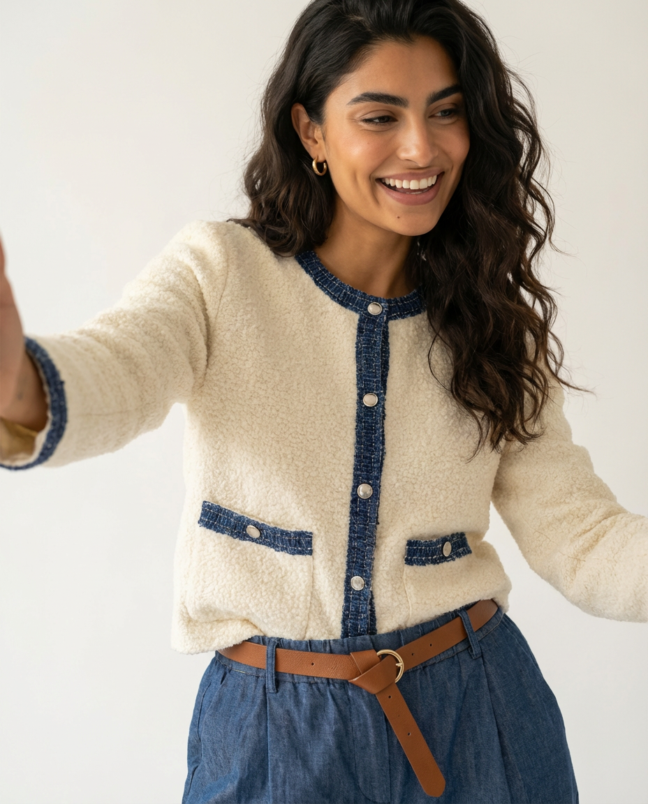 Ensemble Cardigan / Pantalon en Jean Tencelle