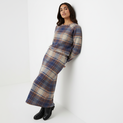 Ensemble pull jupe à carreaux