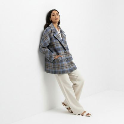 Manteau à carreaux