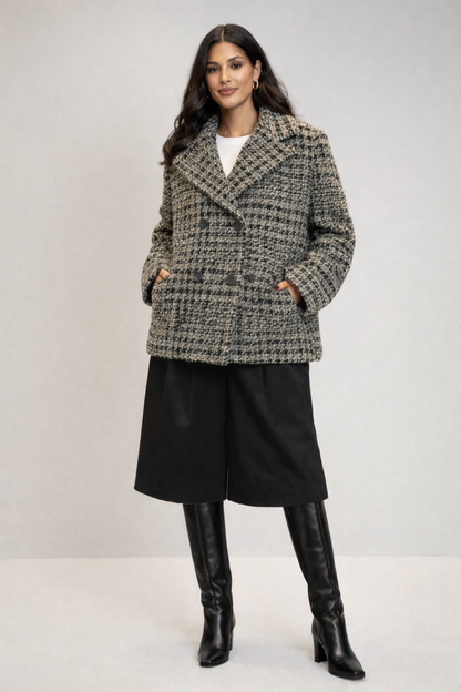 Manteau pied-de-poule