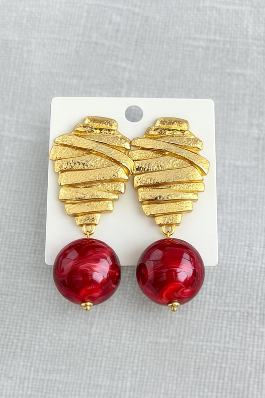 Boucles Perle Sculptée