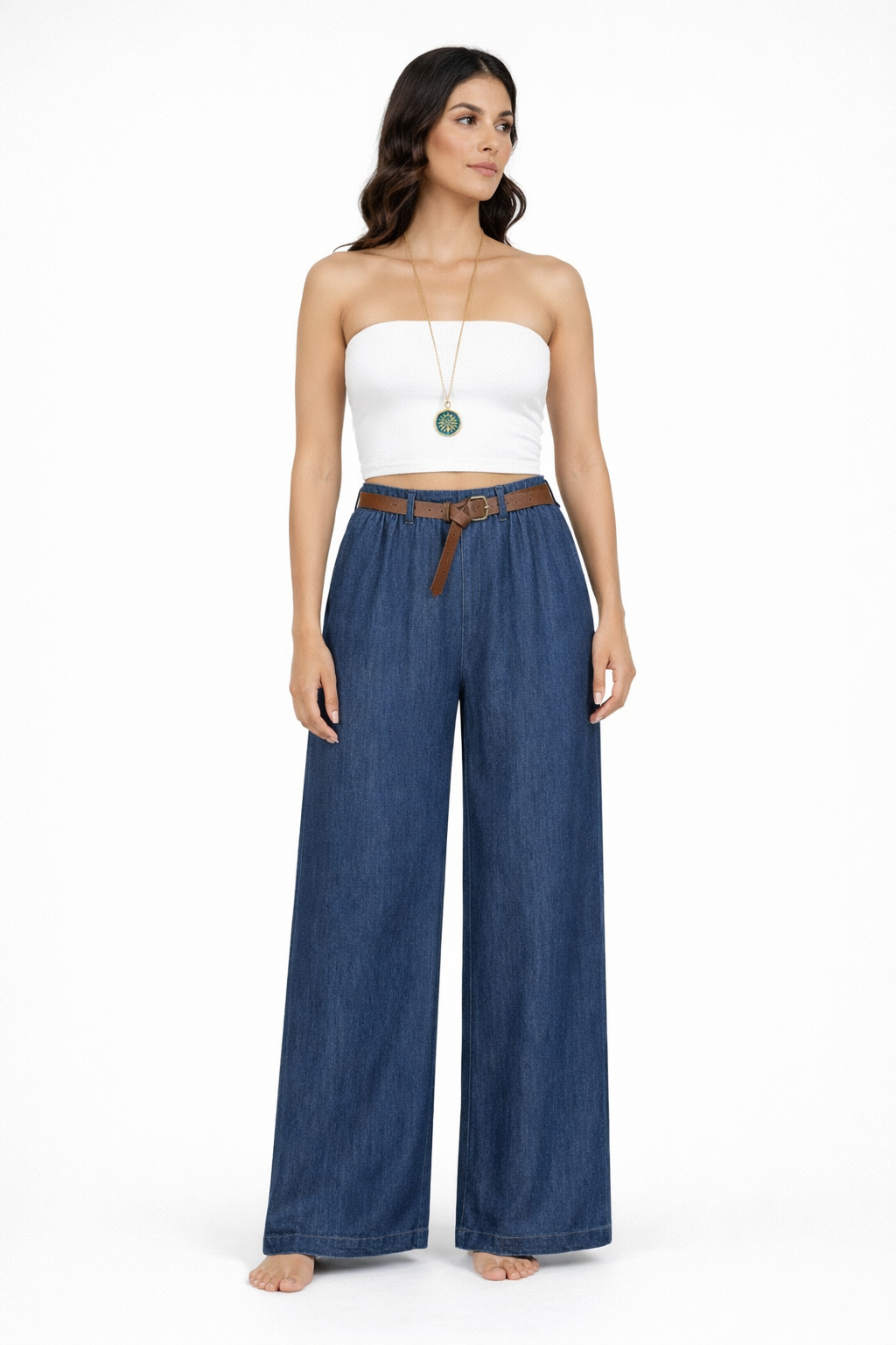 Pantalon jeans tencelle