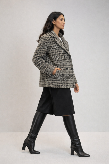 Manteau pied-de-poule