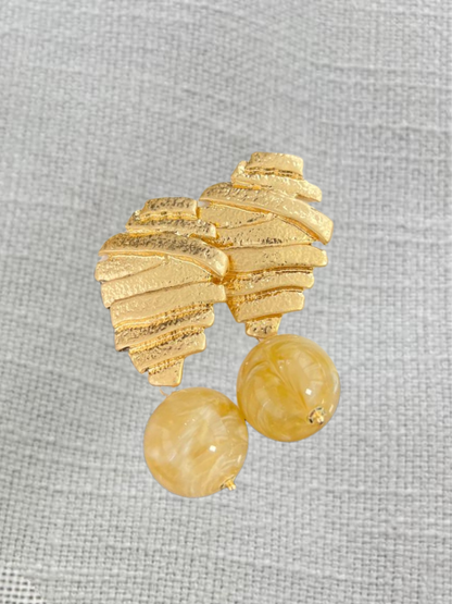Boucles Perle Sculptée