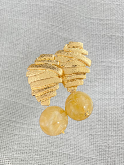 Boucles Perle Sculptée