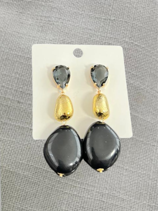 Boucles Pendantes Noires
