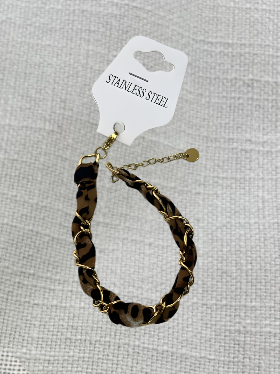 Bracelet Tressé Léopard