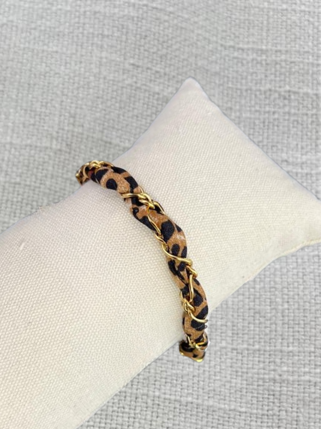 Bracelet Tressé Léopard