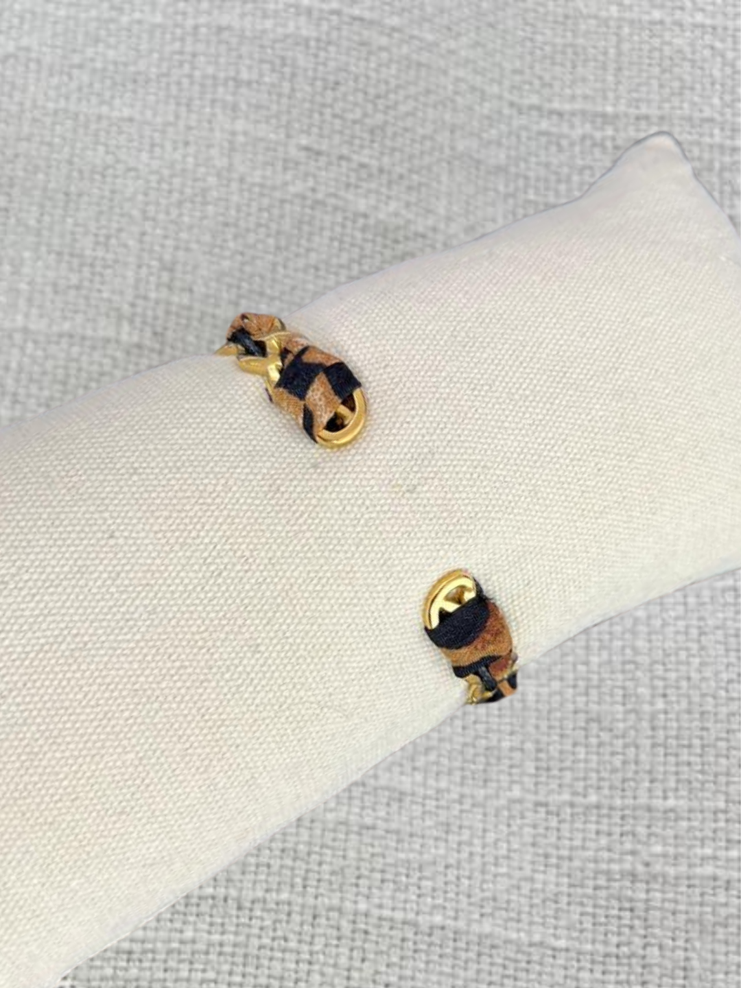 Bracelet Jonc Léopard Tressé