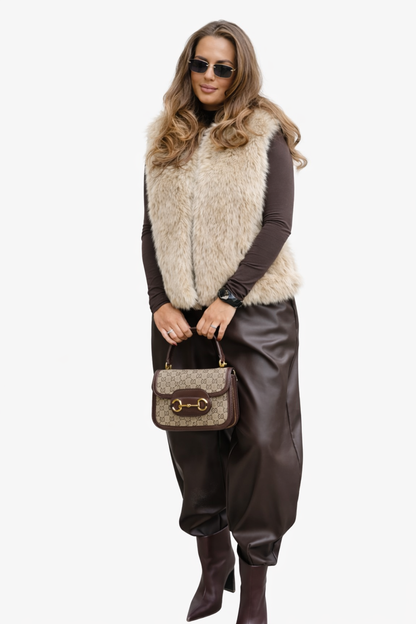 Gilet fourrure sans manches