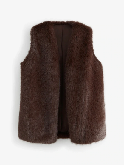 Gilet fourrure sans manches