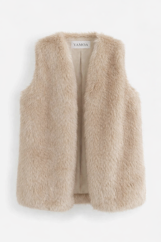 Gilet fourrure sans manches