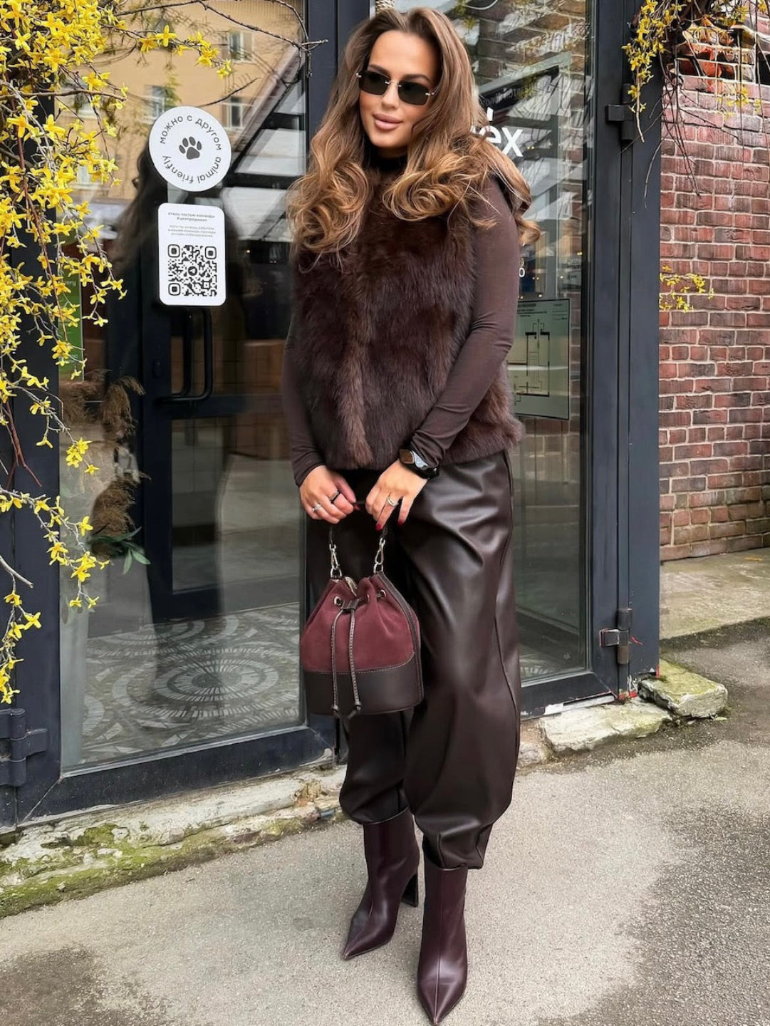 Gilet fourrure sans manches