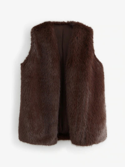 Gilet fourrure sans manches
