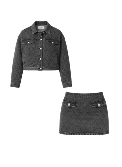 Ensemble jupe et veste molletonné