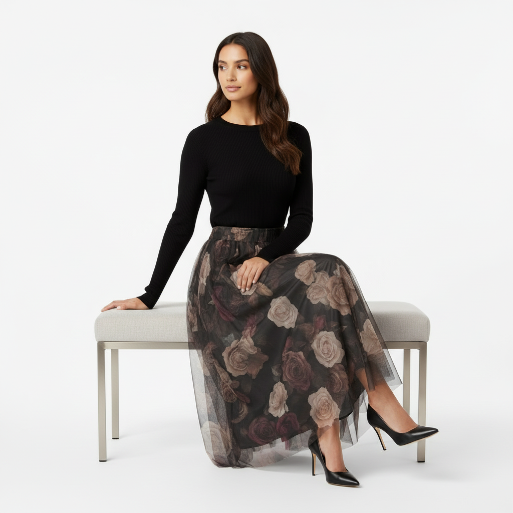 Jupes en tulle (Fleurs/Roses)