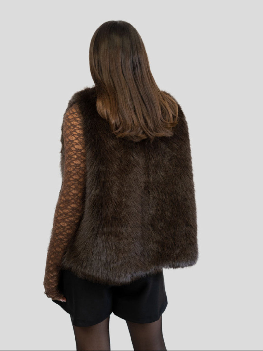 Gilet fourrure sans manches