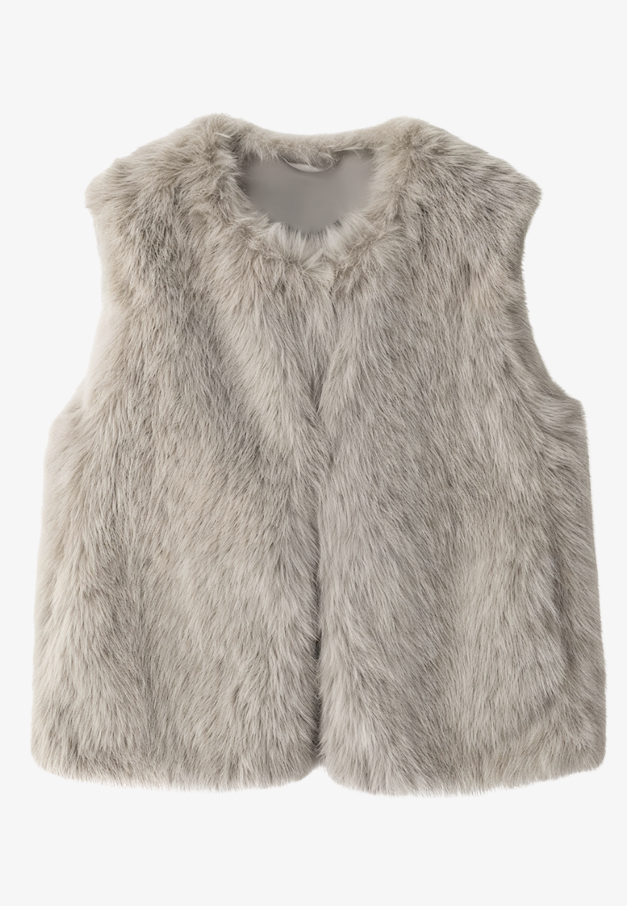 Gilet fourrure sans manches