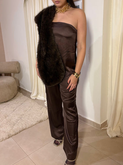 Ensemble bustier soie