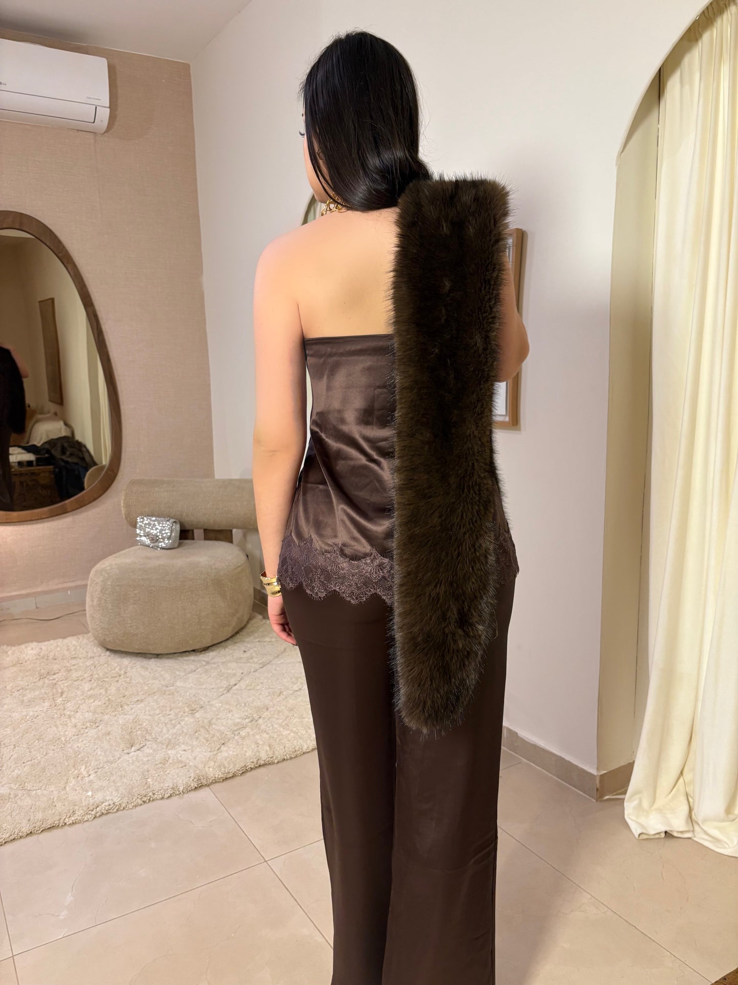 Ensemble bustier soie