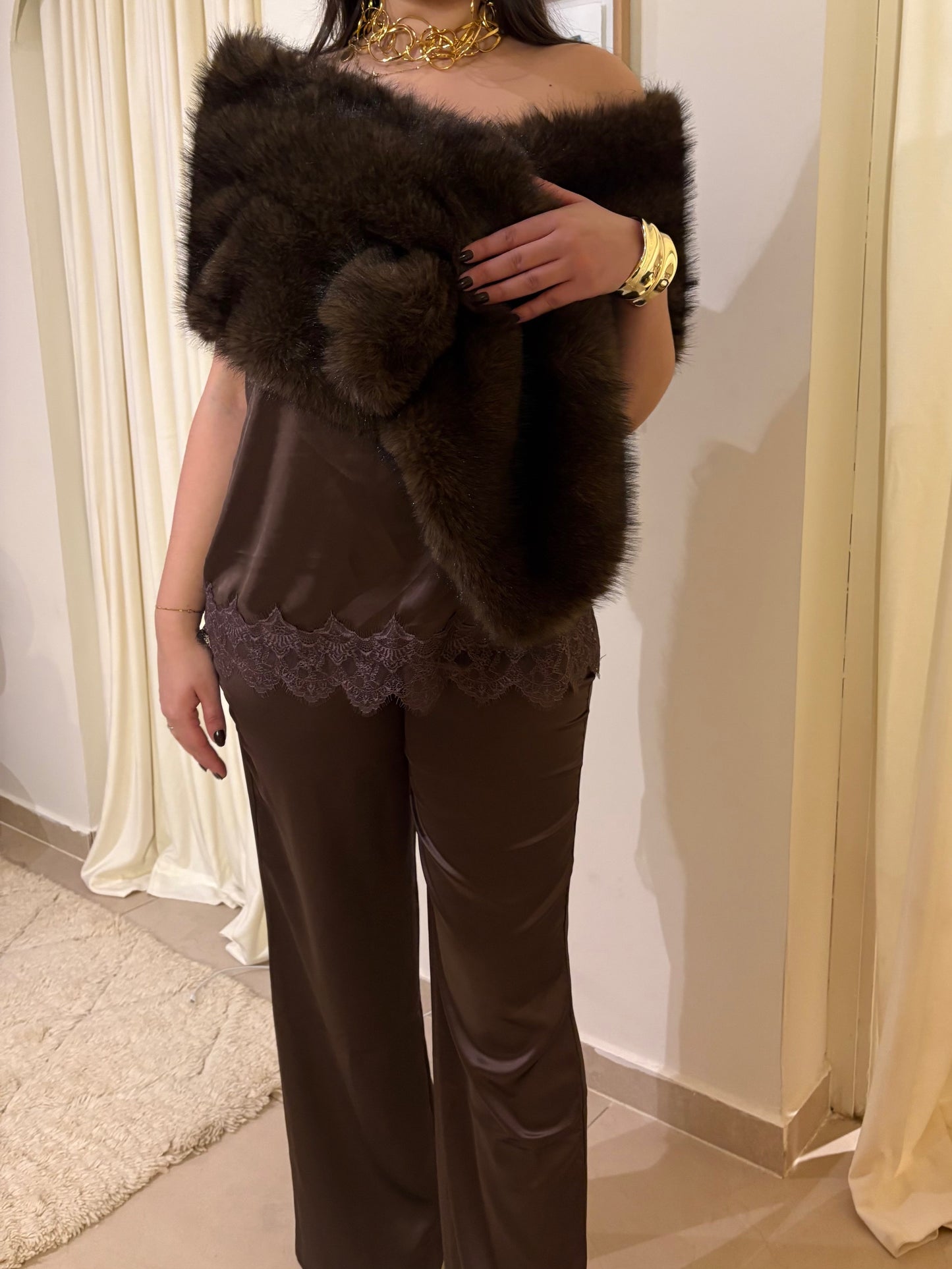 Ensemble bustier soie