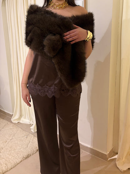 Ensemble bustier soie