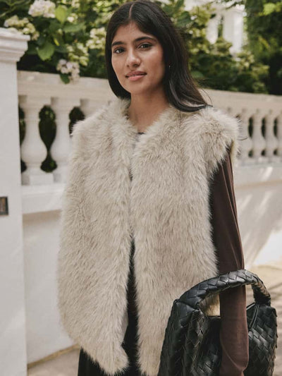 Gilet fourrure sans manches