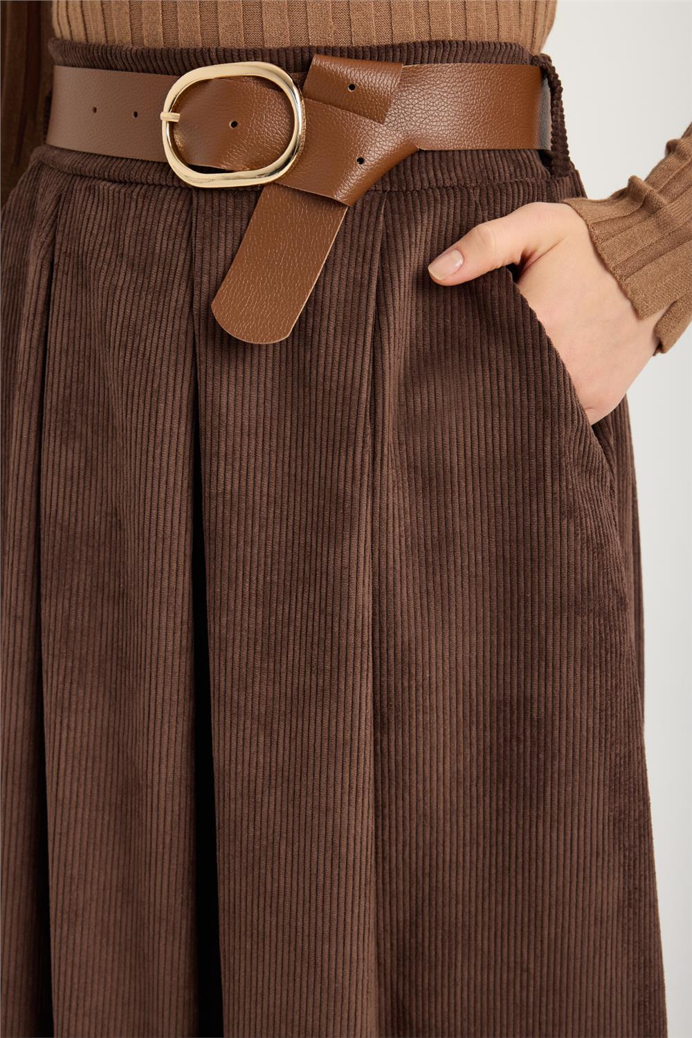 Jupe longue en velours