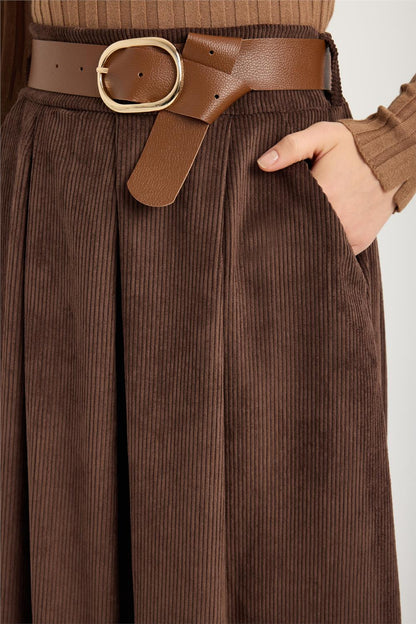 Jupe longue en velours