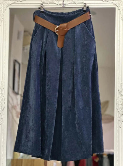 Jupe longue en velours