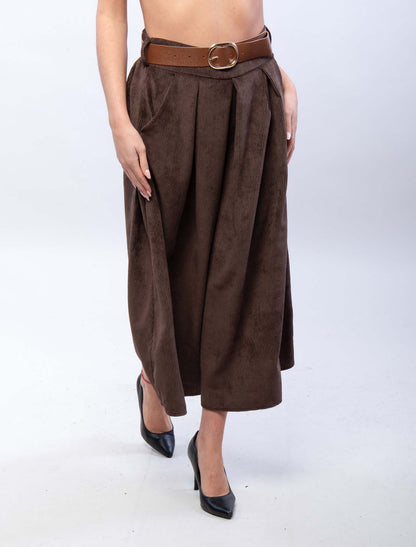 Jupe longue en velours