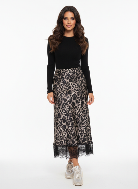 Jupe Léopard soie